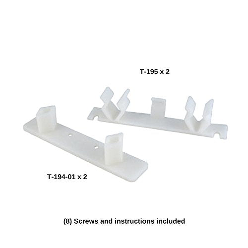 False Front Clips for Kitchen Cabinets or Sink Drawers for 4-1/4" Opening - Kit Includes 2 Male and 2 Female Connectors w/ 8 Screws & Installation Instructions - size: 1 Set
