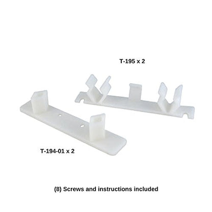 False Front Clips for Kitchen Cabinets or Sink Drawers for 4-1/4" Opening - Kit Includes 2 Male and 2 Female Connectors w/ 8 Screws & Installation Instructions - size: 1 Set