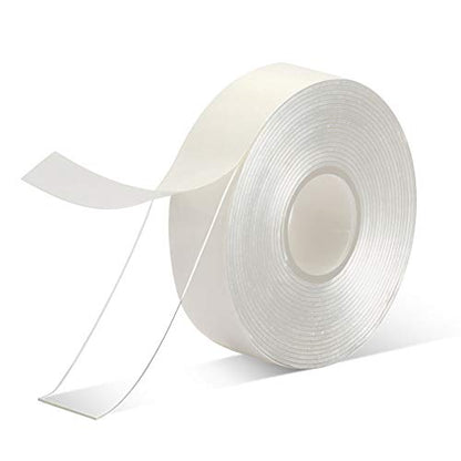 VERSAF Double Sided Tape Heavy Duty - 3/4" 10' Acrylic Clear Strong Adhesive Removable No Residue Double Sided Tape Mounting for Carpet Fix/Home Office wall/Poster/LED Lights/Car Decor/Glass Decor - size: 3/4"
