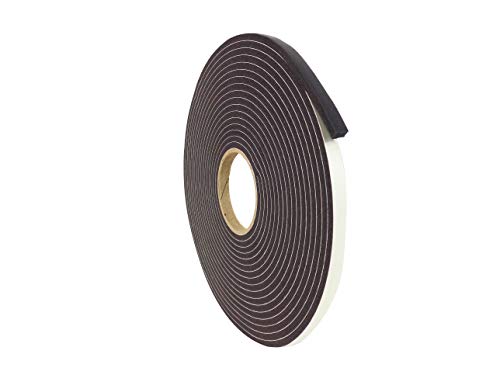 WOD SSFLDFT Foam Insulation Tape Made in USA for Weather Stripping, HVAC, Sealing Doors, Windows, Pipes, Cooling, Sound Proof, and Air Conditioning (Thick 1/8 in x 5/8 inch Wide x 75 ft) - size: Width: 5/8 inch