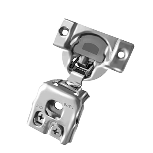 Berta 2-Pack, 1-5/16 inch Overlay Soft Closing Face Frame Cabinet Hinges, 105 Degree 6-Ways 3-Cam Adjustment Concealed Kitchen Cabinet Door Hinges with Screws (1-5/16 inch, 2 Pieces) - size: 1-5/16 In. Overlay | 2 Pieces
