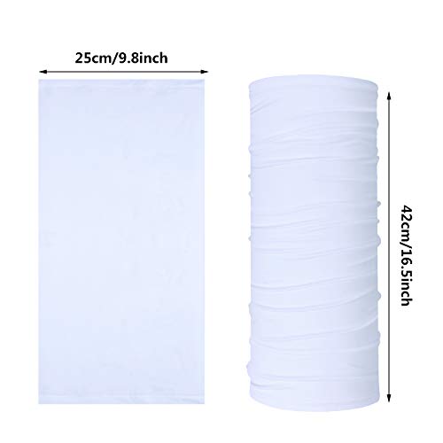 Geyoga Neck Gaiter Bandana Face Mask Summer UV Protection Cooling Breathable Face Mask Neck Scarf Balaclava for Men Women - color: White