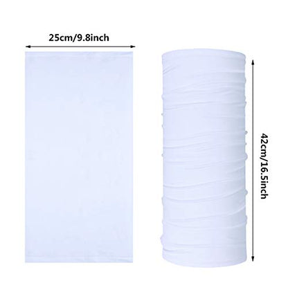 Geyoga Neck Gaiter Bandana Face Mask Summer UV Protection Cooling Breathable Face Mask Neck Scarf Balaclava for Men Women - color: White