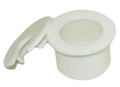 MyCableMart 1" Cut-Hole Size White Round Wire Management Grommet with Removable Lid