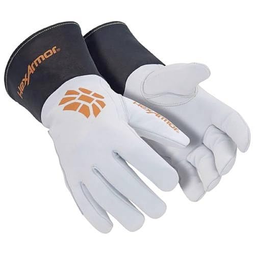 HexArmor Cut and Heat Resistant Leather Work Gloves | Chrome SLT ® Series 4062 | Medium - color: 4062 | Leather W/ Extended Cuff A5, size: Medium