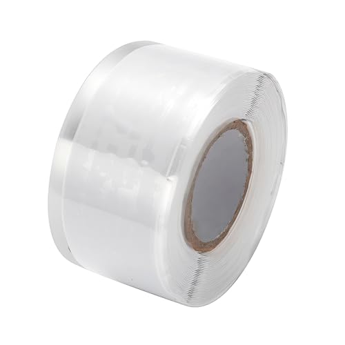 Waterproof Transparent Silicone Repair Tape,Self-Fusing Sealant for Leaky & Damaged Pipes, Easy to Apply with Adhesive (0.98 * 59 inches/White) - color: 0.98*59 inches/White