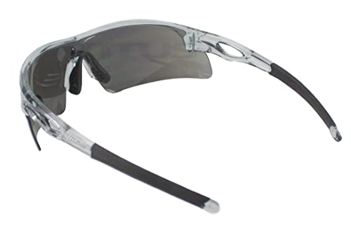 TITUS G20 All Sport Safety Glasses Shooting Eyewear Motorcycle Protection ANSI Z87+ Compliant - color: Black Frame - Smoke Lens - With Fitted Hard Case