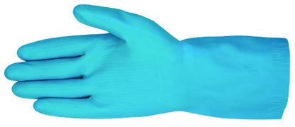 MCR Safety 5180B 8-1/2-Inch Industry Standard Grade Latex Canners Gloves with Straight Cuff, Blue, Medium, 1-Pair