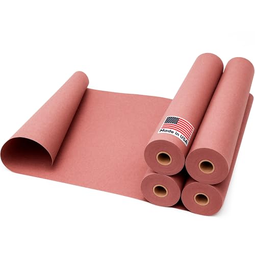 Floor Protection Paper 24" x 1992" (166’) Red Rosin Paper Roll (Pack of 4) - Made in USA Thick Heavy-Duty 7 mil Masking Paper for Surface Protection from Paint, Dust, Foot Traffic - style: 1328 sq ft (24" Pack of 4 Rolls)