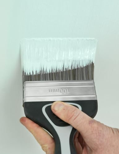 ROLLINGDOG 4 Inch Large Paint Brush- Medium Stiff Paint Brush for Smooth Surfaces,Wall Paint,Ceiling,Blinds,Large Surface Areas(100mm) - color: Medium Stiff Paint Brush 100mm