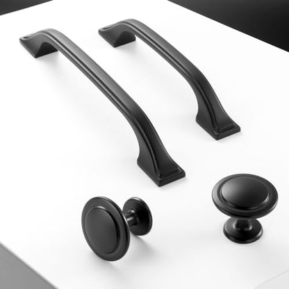 10 Pack Matte Black Cabinet Pulls 3-3/4 Inch Black Cabinet Handles Black Hardware for Kitchen Cabinets 8222 Drawers Bedroom Dresser Bathroom Vanity Cupboard - color: Matte Black, size: 3-3/4 Inches, style: 10 Pack Arch Pull