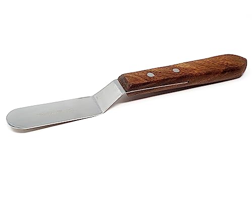 A2Z Scilab Brand Engineering Classic Offset Caulk Tooling Spatula, Stainless Steel (3 Inch Long Offset Blade) - style: 3 Inch Long Offset Blade
