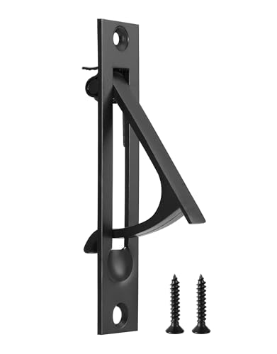 Lethato 1 Pack Matte Black Pocket Door Pull, Black Flush Pocket Door Edge Pull Handle, Pocket Door Hardware - color: Pull, size: 1 Pack