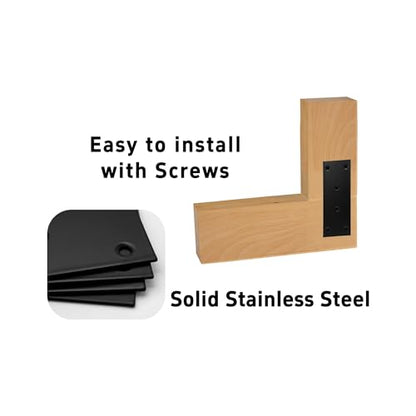 4PCS 5 x 2 inch Flat Straight Brace Brackets, Mending Plates for Furniture Shelf Support Corner Joint Repair - size: 5 x 2 inch
