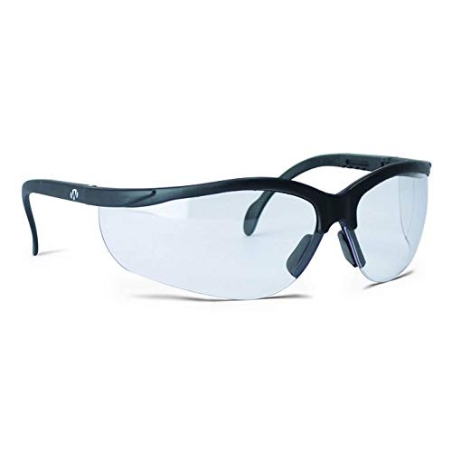 Walker's Sport High-Grade Polycarbonate Lenses Half Frame Soft Rubber Nose Piece Adjustable Safety Shooting Glasses - color: Clear, size: One Size