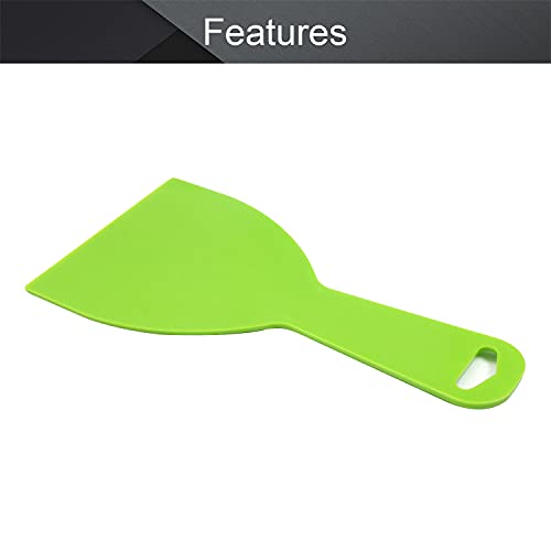 Utoolmart Putty Scraper 4" Plastic Flexible Putty Knives Spreader for Taping Drywall Wall Painting Green 3Pcs - size: 4 inch