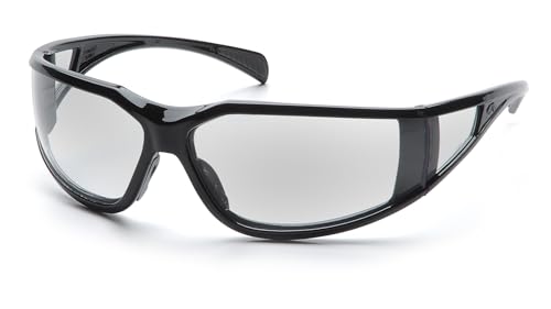 Pyramex Exeter Safety Eyewear - color: Clear H2x Anti-fog Lens/ Black Frame