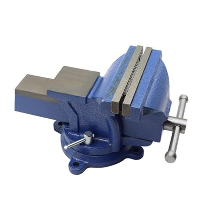 Nakkaa 6" Heavy Duty Bench Vise Cast Iron Vise with 360° Flexible Swivel Locking Base Home Work 6 Inch Swivel Bench Vice with Anvil - size: 6 Inch Bench Vise