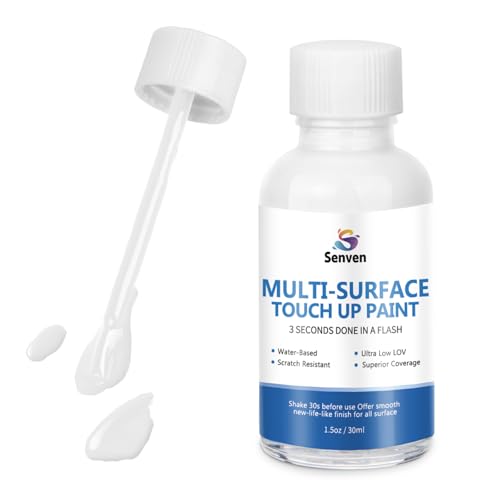 White Paint Multi Surface Semi-Gloss White Touch Up Paint Repair for Metal,Wall,Door,Cabinets,Wood,Furniture, Appliance,Metal, Acrylic Touch Up Paint Pen, Enamel 30ML - color: Semi-Gloss White