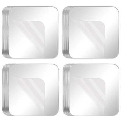 80PCS Heavy Duty Double Sided Adhesive Mounting Square Tape, Waterproof Strong Clear No Residue Removable Tape for Hanging, Wall Mounting, Home Decor & Shower - size: 80Pcs