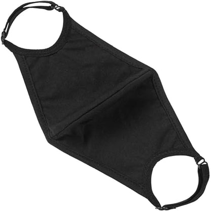 Black Cloth Face Mask 3 Pack,Washable, Reusable and Breathable Face Covering with Nose Wire and Adjustable Ear Protection Loops for Adult & Teens - style: Pack 3 With Adjustable Loops
