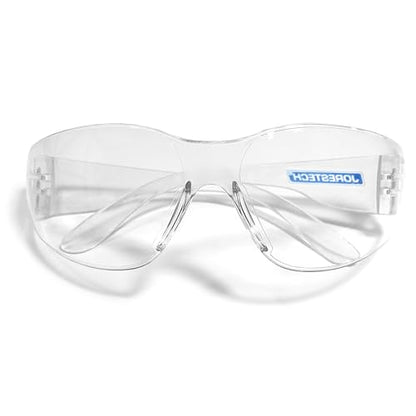 JORESTECH Safety Glasses, ANSI Z87+ Compliant, Impact-Resistant Polycarbonate Lenses, UV Protection, Anti-Scratch Coating, 12-Pack - color: Clear