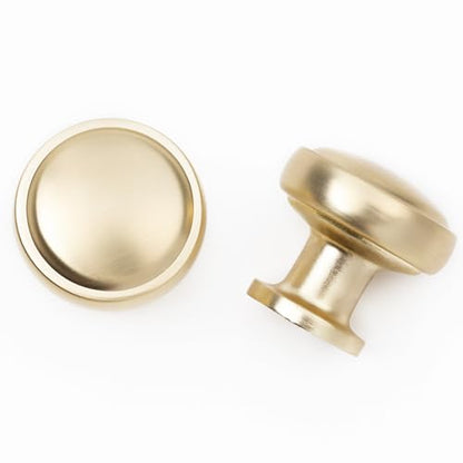 Brushed Bronze Solid Alloy Cabinet Knob Soft-Touch Color 30 Pack Round Knurled Cabinet Handle Hardware Drawer Pulls (20, Brushed Gold) - color: Brushed Gold