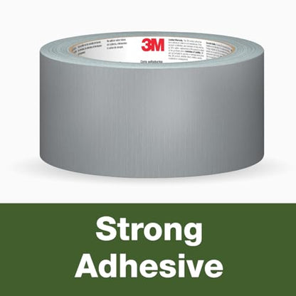 3M Duct Tape, 3 Rolls, 1.88 Inches x 55 Yards, Hand Tear, Bundle, Patch, Protect & Repair, Great Strength for Durability, Adheres to Multiple Surfaces (1055) (Pack of 12) - size: 55 yards (Pack of 12), style: 3 rolls