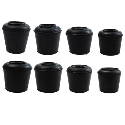 Rubber pad Circular Table Foot Cover Chair Foot Cover Silent Furniture Table and Chair Anti Slip Cover 25mm （1inch） - size: 25mm-16pack