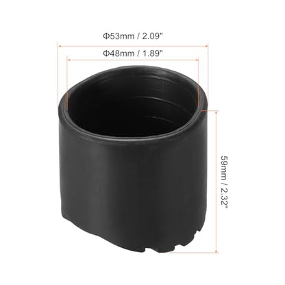 PATIKIL Ladder Non Slip Feet 1.9"/48mm, 1Pcs Rubber Round Foot Protective Mat Cushion Replacement for Telescopic Folding Extension Ladder Protection, Black - color: 48mm