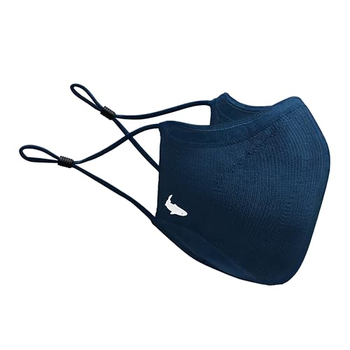 INHERENT Premium Traveler's Face Mask with Anti-Odor SILVERbac | Reusable, Adjustable, Comfortable - style: Navy - Large