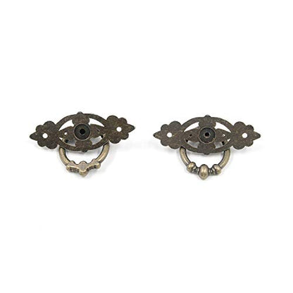 Geesatis 6 Pack Antique Bronze Vintage Cabinet Pulls - 2.5" Ring Drawer Handles - Classic Dresser Knobs with Screws - Heavy Duty Hardware for Furniture Restoration (2.5" x 1.7") - style: Traditional