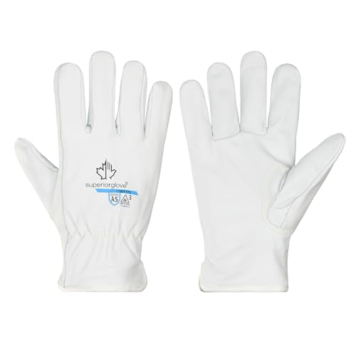 Superior Glove Endura Goatskin Leather Work Gloves Arc Flash Cut Resistant Safety Hand Protection - size: X-Large, style: Arc Flash/Cut