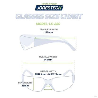 JORESTECH Safety Glasses, ANSI Z87+ Compliant, Impact-Resistant Polycarbonate Lenses, UV Protection, Anti-Scratch Coating, 12-Pack - color: Red-clear