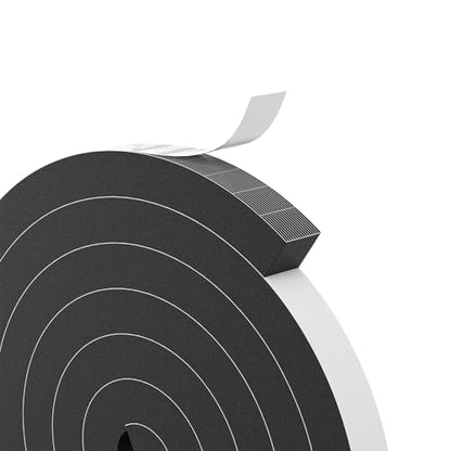 1"×1" EVA Foam Strip with Adhesive Weather Stripping Tape Larger Foam Weather Stripping Strip for Large Gap Insulation (1"×1",6.5FT,Black) - color: Black, size: 6.5ft (1"×1")