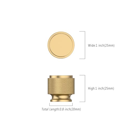 Asidrama 30 Pack Champagne Bronze Zinc Alloy Knurled Dresser Knobs Cabinet Hardware for Dresser Drawers - color: Champagne Bronze, style: 30 Pack