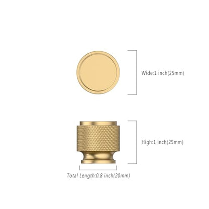 Asidrama 30 Pack Champagne Bronze Zinc Alloy Knurled Dresser Knobs Cabinet Hardware for Dresser Drawers - color: Champagne Bronze, style: 30 Pack