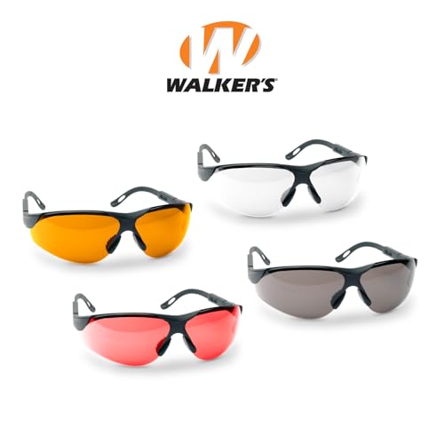 Walker's Elite Sport Shooting Glasses - Impact-Resistant Anti-Fog Non-Slip Adjustable UV Protection Hunting Sports Glasses - color: Clear