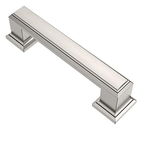 Alzassbg 10 Pack Brushed Satin Nickel Cabinet Pulls, 3 Inch(76mm) Hole Center Cabinet Handles Kitchen Pulls for Cabinets and Drawer AL3071SN - color: Brushed Satin Nickel, size: 3" Hole Center