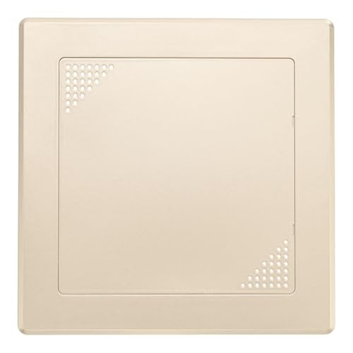 M METERXITY 1-Pack Access Panel for Drywall, 6x6 Inch Plastic Self Adhesive Wall Hole Cover Access Doors for Wiring Cable/Ceiling, Removable Plumbing Wall Panel [Gold Tone, Vented Square] - color: Gold Tone