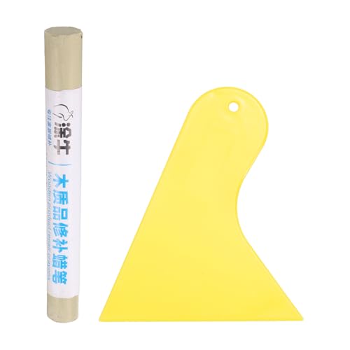 HARFINGTON Wood Filler Sticks Wood Furniture Scratch Repair Filler Sticks Furniture Touch Up Markers with Yellow Scraper for Wood Holes Wood Floor Table Door Cabinet, Technology Wood - color: Technology Wood