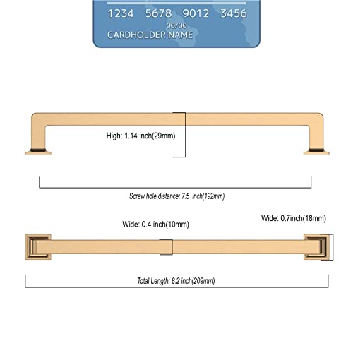 9BUILD 10 Pack 7.5 Inch Cabinet Handles - Champagne Bronze Cabinet Pulls for Kitchen and Dresser - color: Champagne Bronze, size: 7.5"/192MM Hole Center, style: 10 Pack