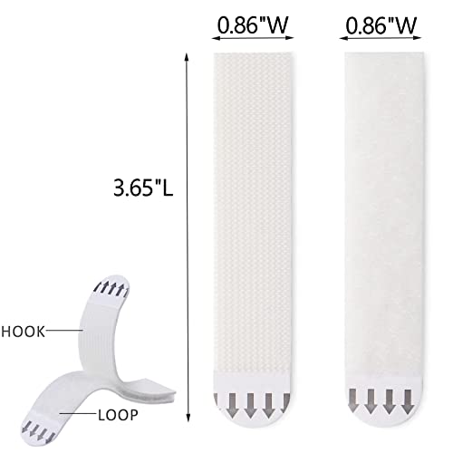 24 Pairs(48strips) Large Picture Hanging Strips Heavy Duty, Picture mounting Strips,Removable Hook and Loop Tape,Perfect for Wall Art Hanging Frames