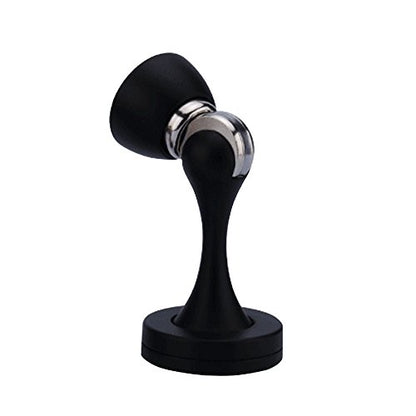 Solid Mental Magnetic Door Stop, Wall Mounted, Black - color: Black