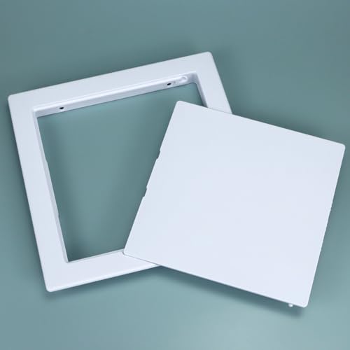 QWORK Access Panel for Drywall, 2 Pack 8 x 8 Inch ABS Plastic Access Door, Wall Hole Cover Plate for Plumbing & Electrical Cables