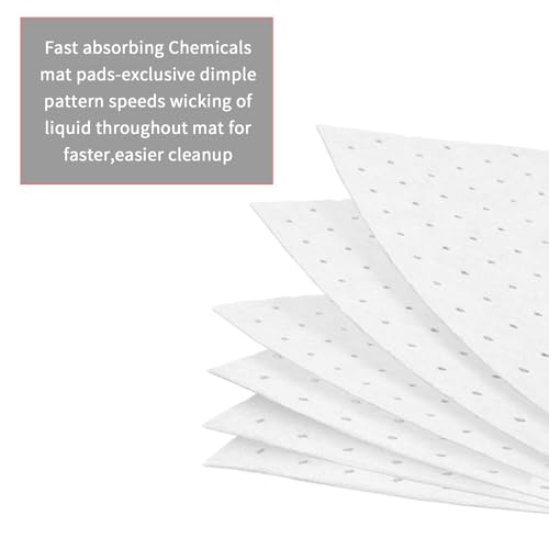 Oil Absorbent Pads Sheets 10 x 13 inch, Waterproof Anti-Slip Speedy Dry Absorbent Mat, Oil Change Pads for Under Car & Motorcycle, Liquid Spill Mat for Garage Floor Workbench & Driveway (100 PCS)