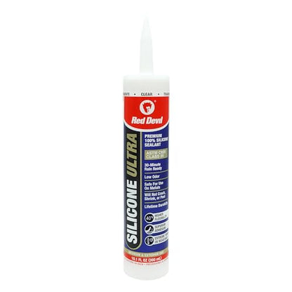 Red Devil 0787 Silicone Ultra 100% RTV Silicone Sealant, 10.1 oz., Clear, 12 Pack - color: Clear, size: 12 - Pack, style: 10.1 oz.