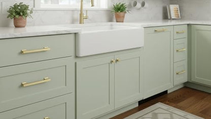 Alzassbg 10 Pack Brushed Gold Cabinet Pulls, 5 Inch(128mm) Hole Centers Kitchen Cabinet Handles for Cabinets and Drawers AL3061MGP - color: Brushed Gold, size: 5" Hole Center