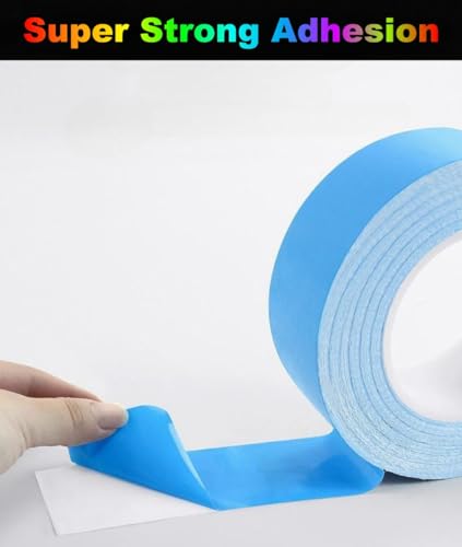 Double Sided Tape Heavy Duty 2 inch x 50FT Thermal Adhesive Tape Insulation/ High Temp Resistant Two Sides Super Sticky Fabric Tape for Mount Heatsink, DIY Crafts Make, Fixed Carpet, Woodworking Item - size: 2inch x 50 Feet