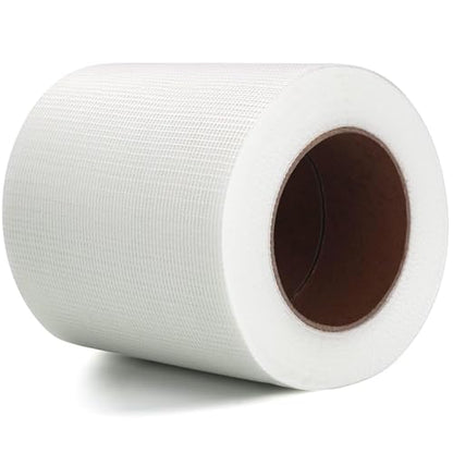 LLPT Drywall Repair Fiberglass Tape 6” x 100 Feet Industrial Grade Extra Strength Fiber Mesh Heavy Duty Self Adhesive for Seam Patch Wall Crack Seam Repair Color White (DRF610) - size: 6” x 100Ft
